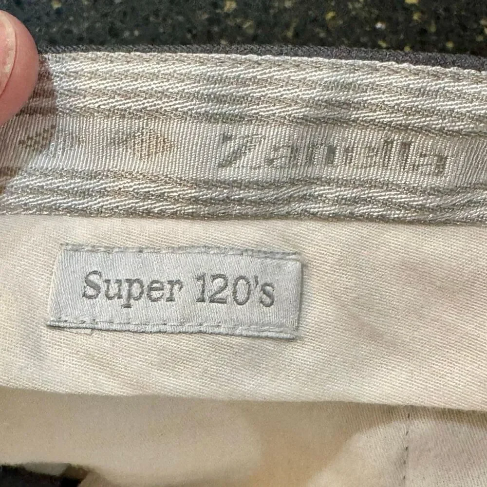 Zanella TODD Flat Front Dress Pants. Size 34. Gray.